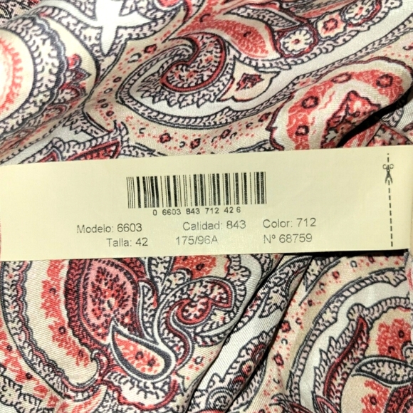 Massimo Dutti Women's Paisley Dress 100% Silk size 10 - Picture 7 of 8